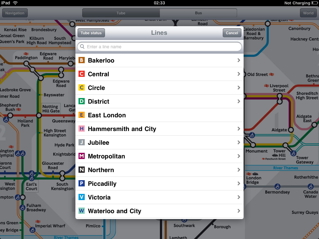 London Tube for iPad