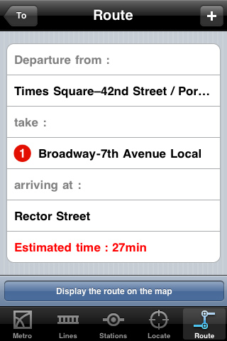 Download New York Subway Application for iPhone and iPod Touch