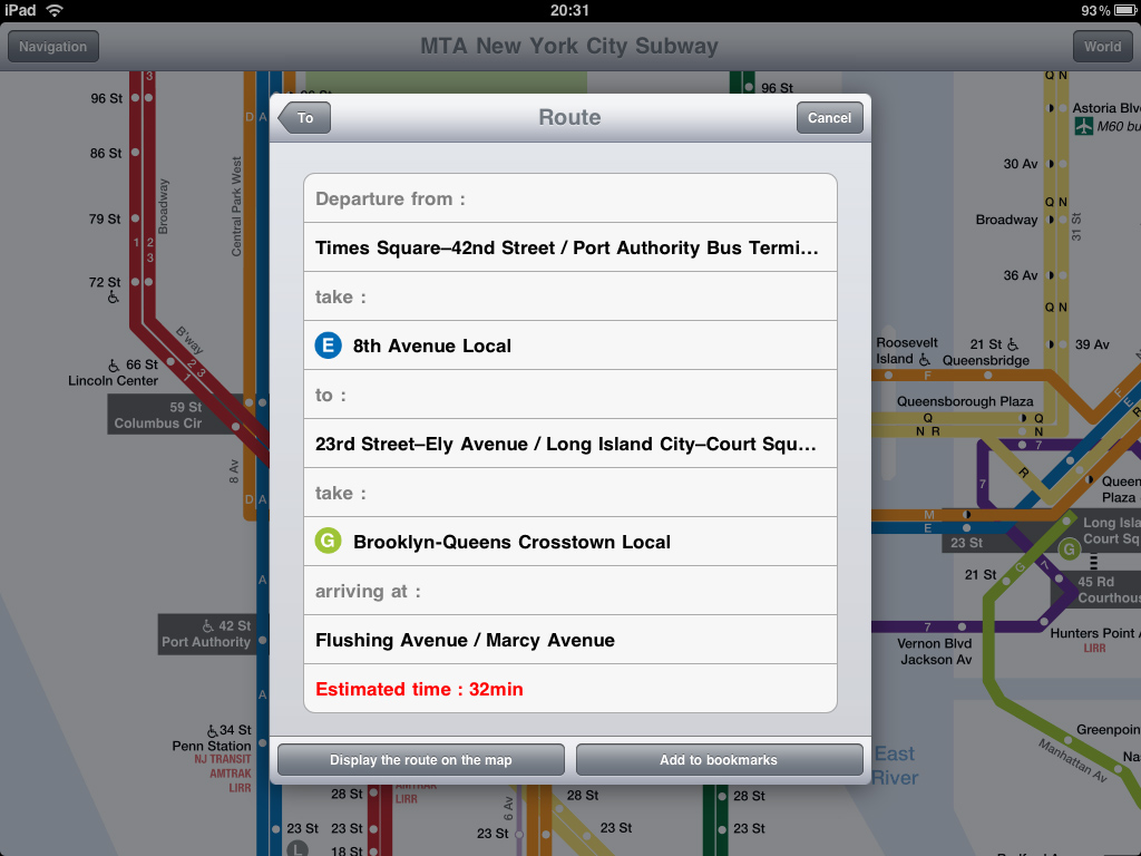 Download New York Subway application for iPad