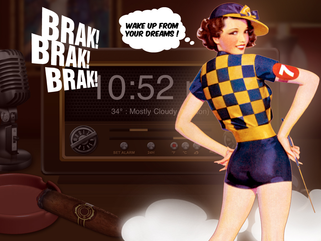 Pin-up Girl Clock