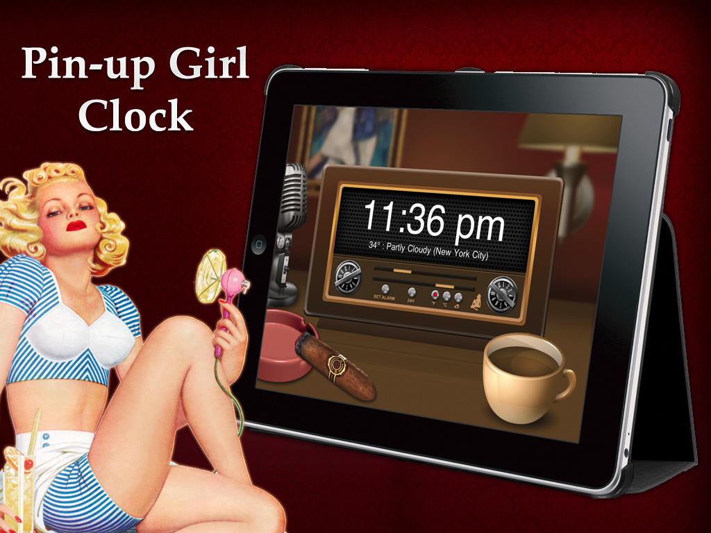 Pin-up Girl Clock