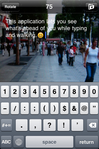 Type while you walk