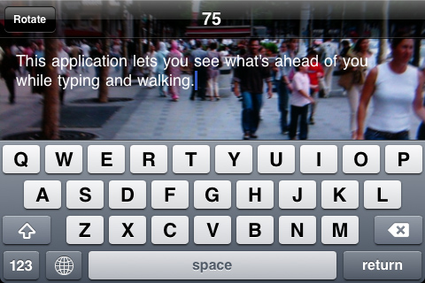 Type while you walk