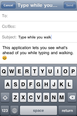Type while you walk