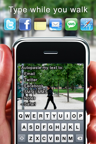 Type while you walk