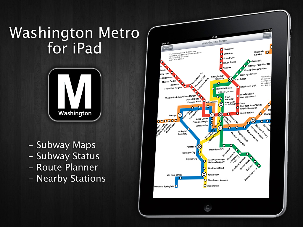 Washington Metro Application For Ipad