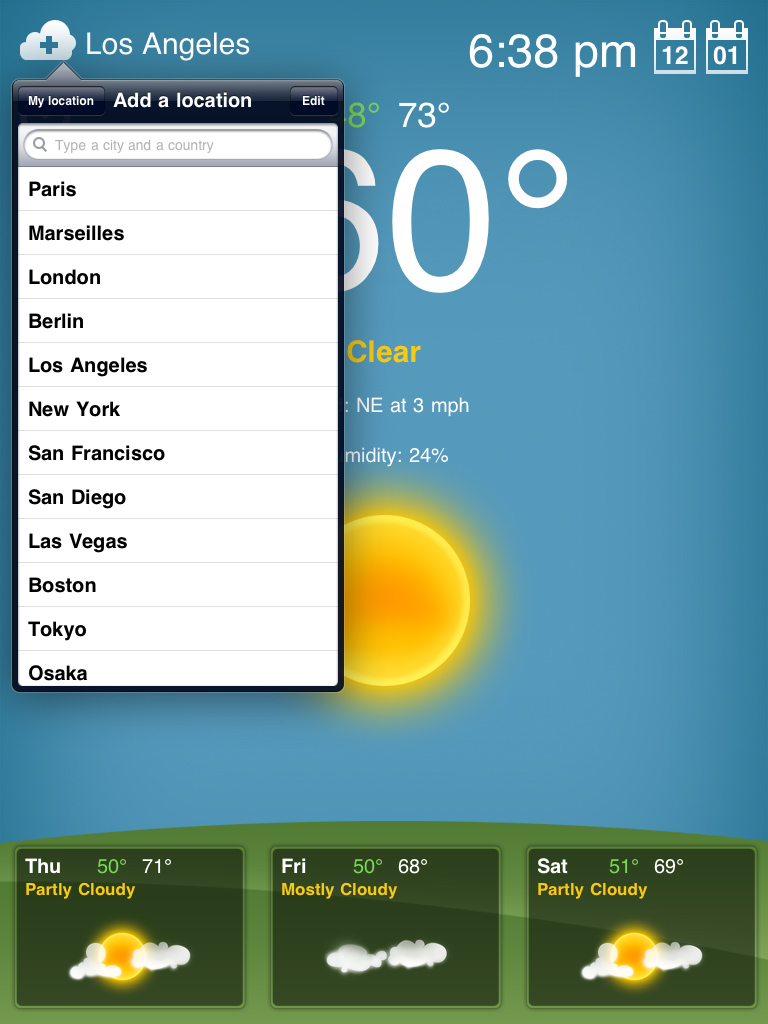 Weather for iPad